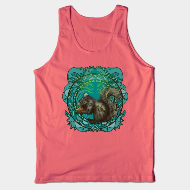 Squirrel Mandala Tank Top by Manfish Inc.